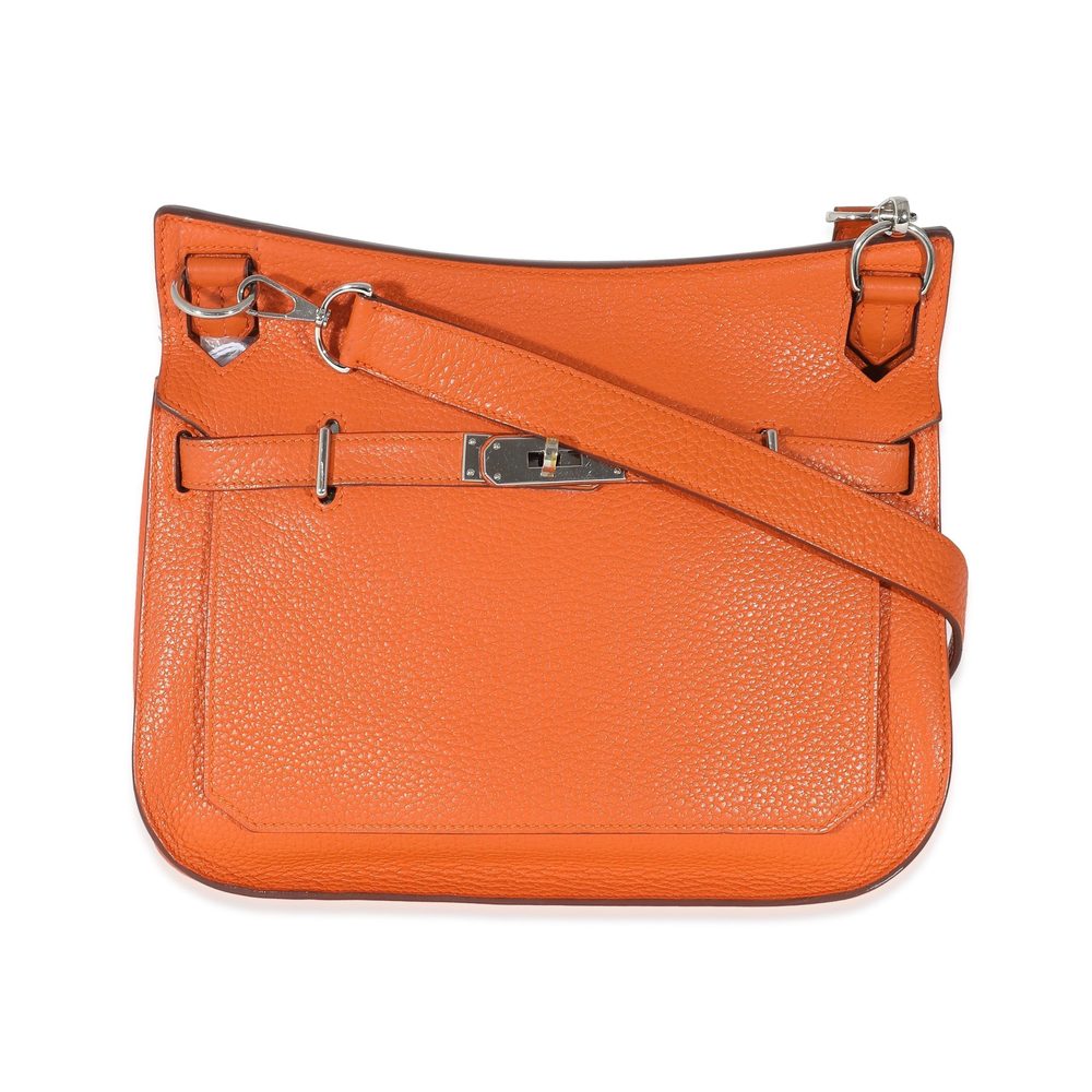 Hermès Orange Clemence Jypsiere 28 PHW